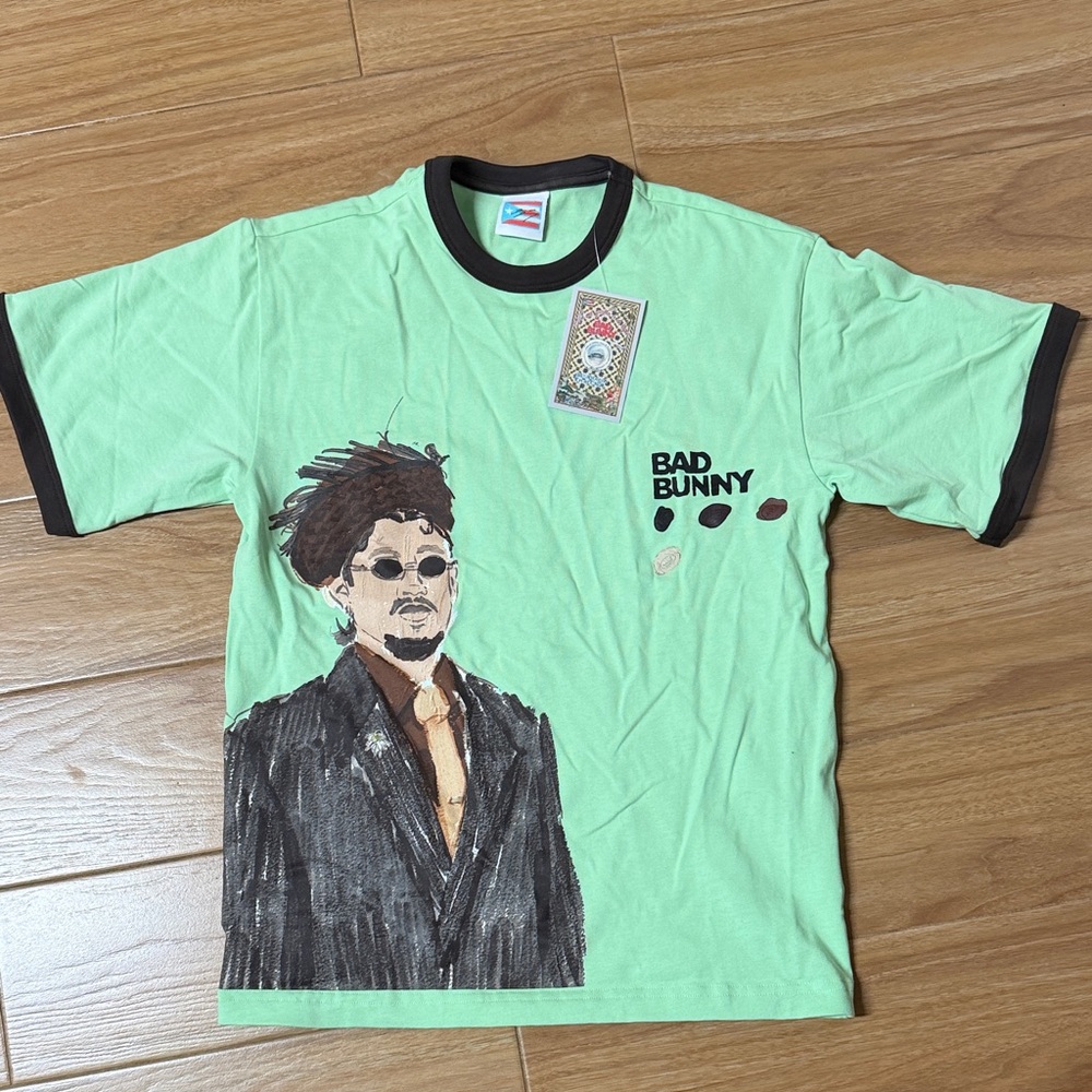 Bad Bunny Mint Green Graphic T-Shirt